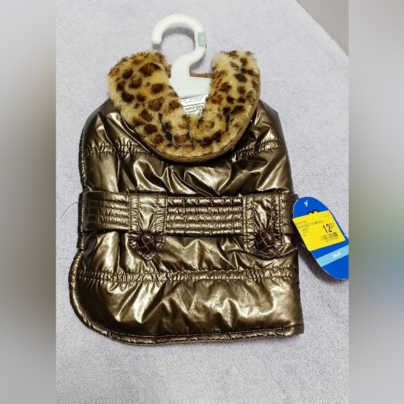 Top Paw bronze coat with fur collar coat for dogs new with tag - Picture 1 of 7